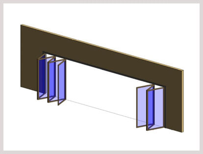 8 Leaf Sliding and Foldable Glass Door